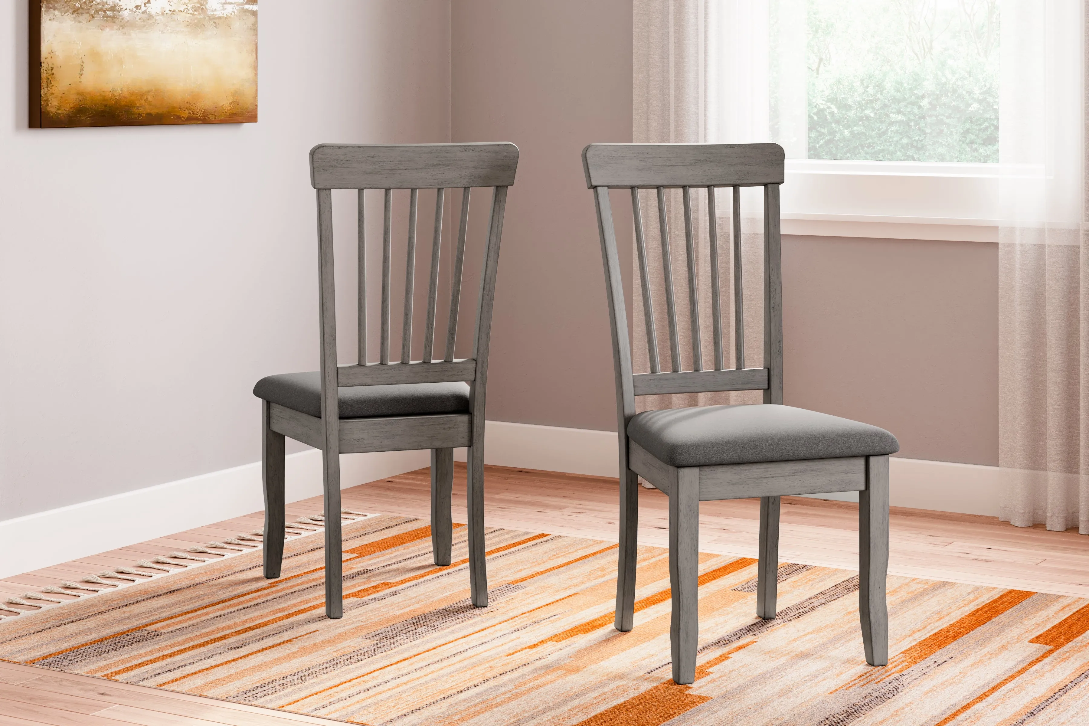 Shullden Dining Table and 2 Chairs in Gray