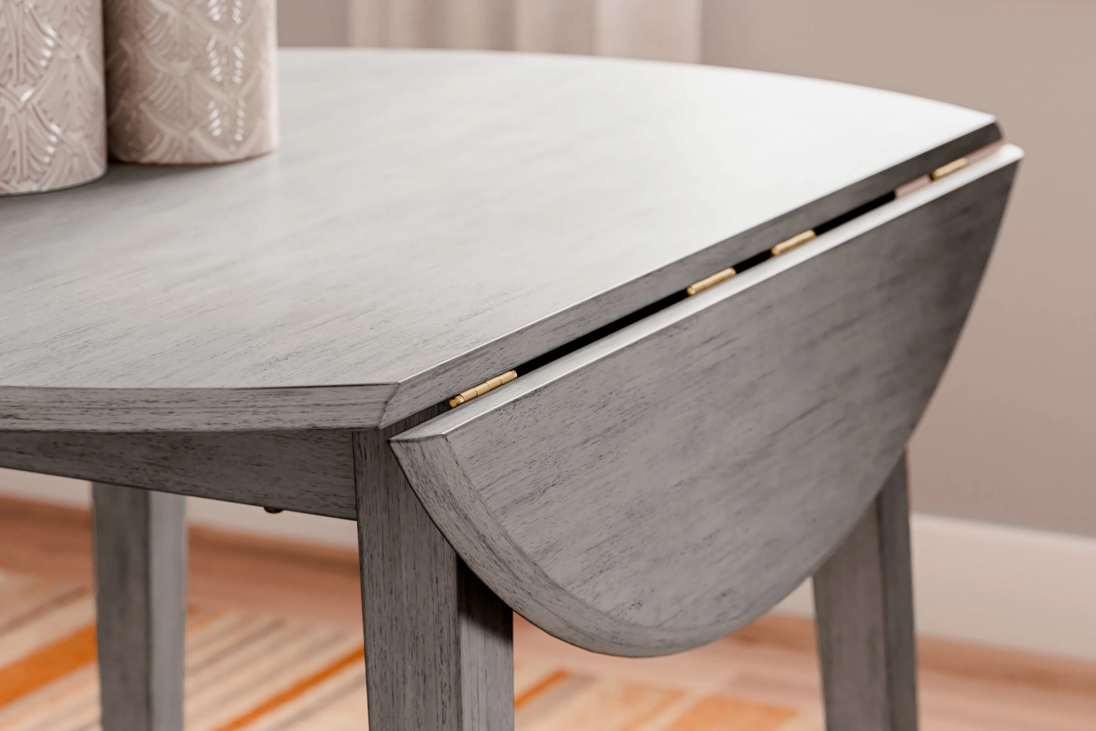 Shullden Dining Table and 2 Chairs in Gray