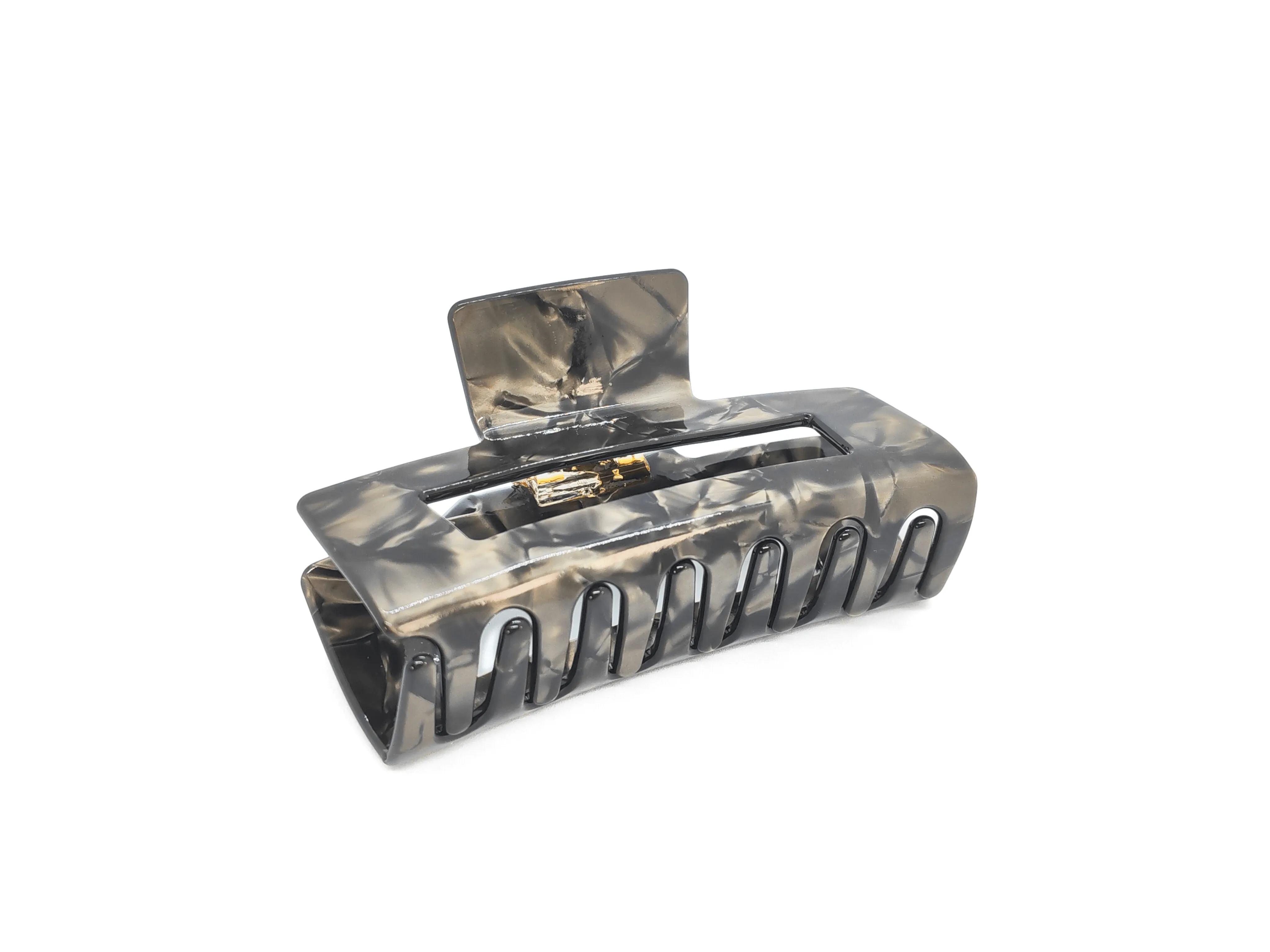 Smoky Marble Rectangular Hair Claw Clip