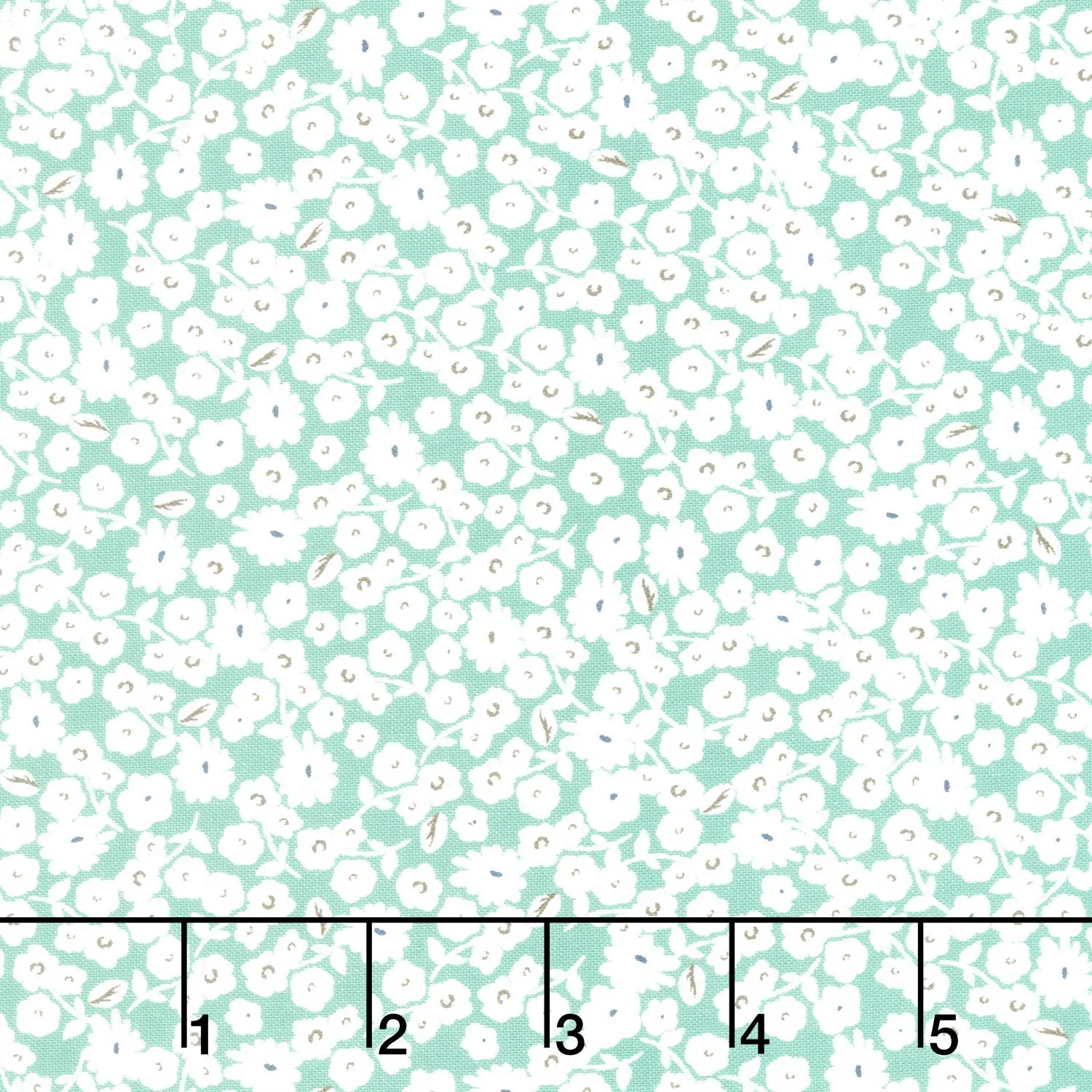 Spring Gardens - Blossoms Green Yardage