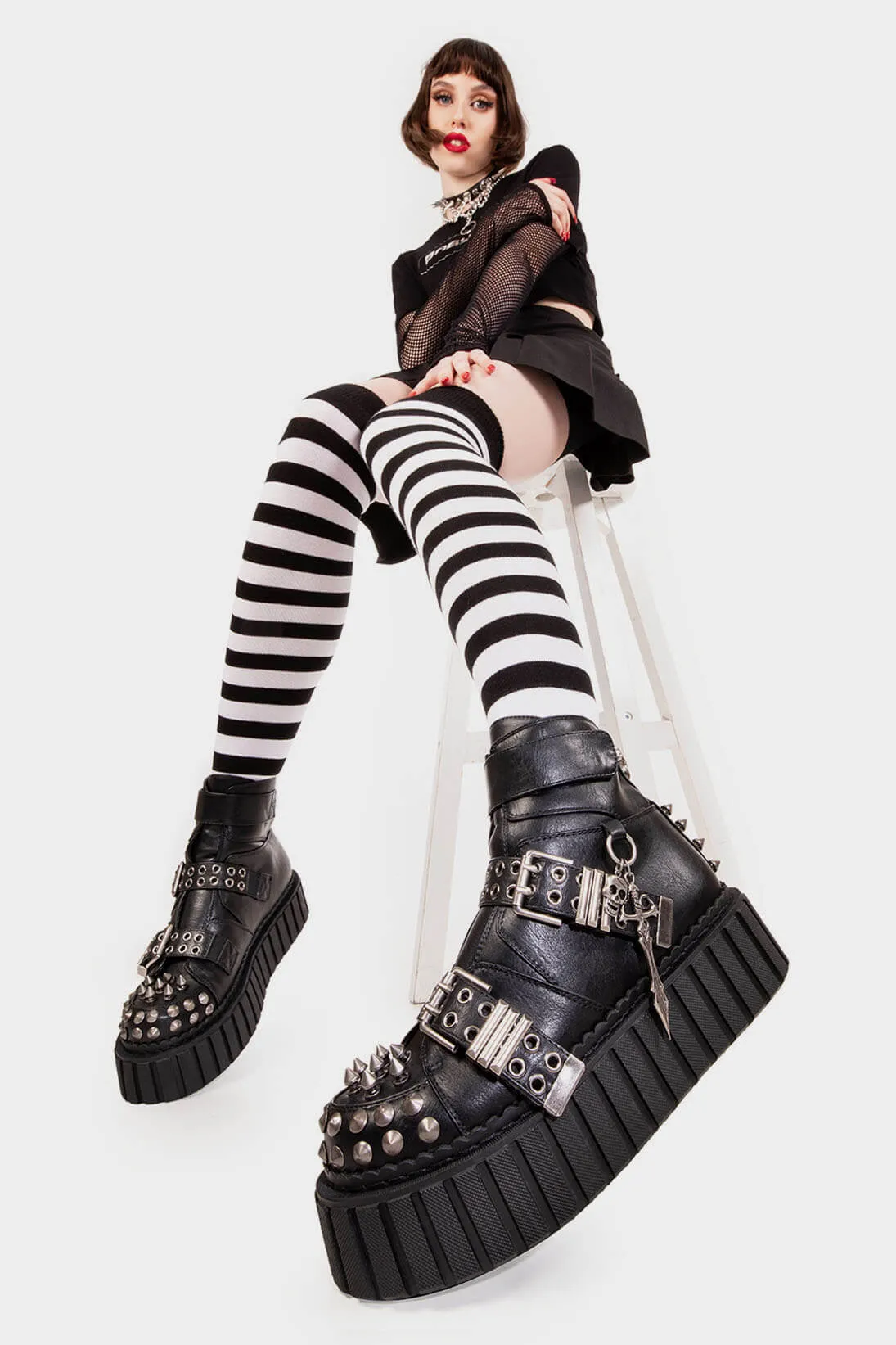 Virtual Insanity Chunky Ankle Creeper Boots