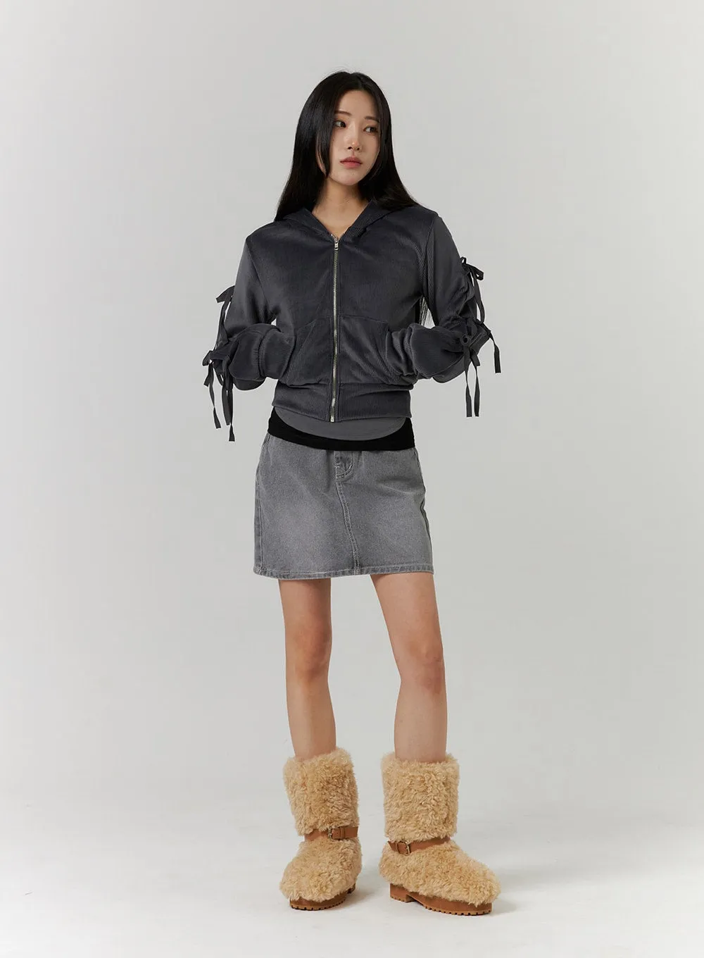 Washed Denim Mini Skirt CD312