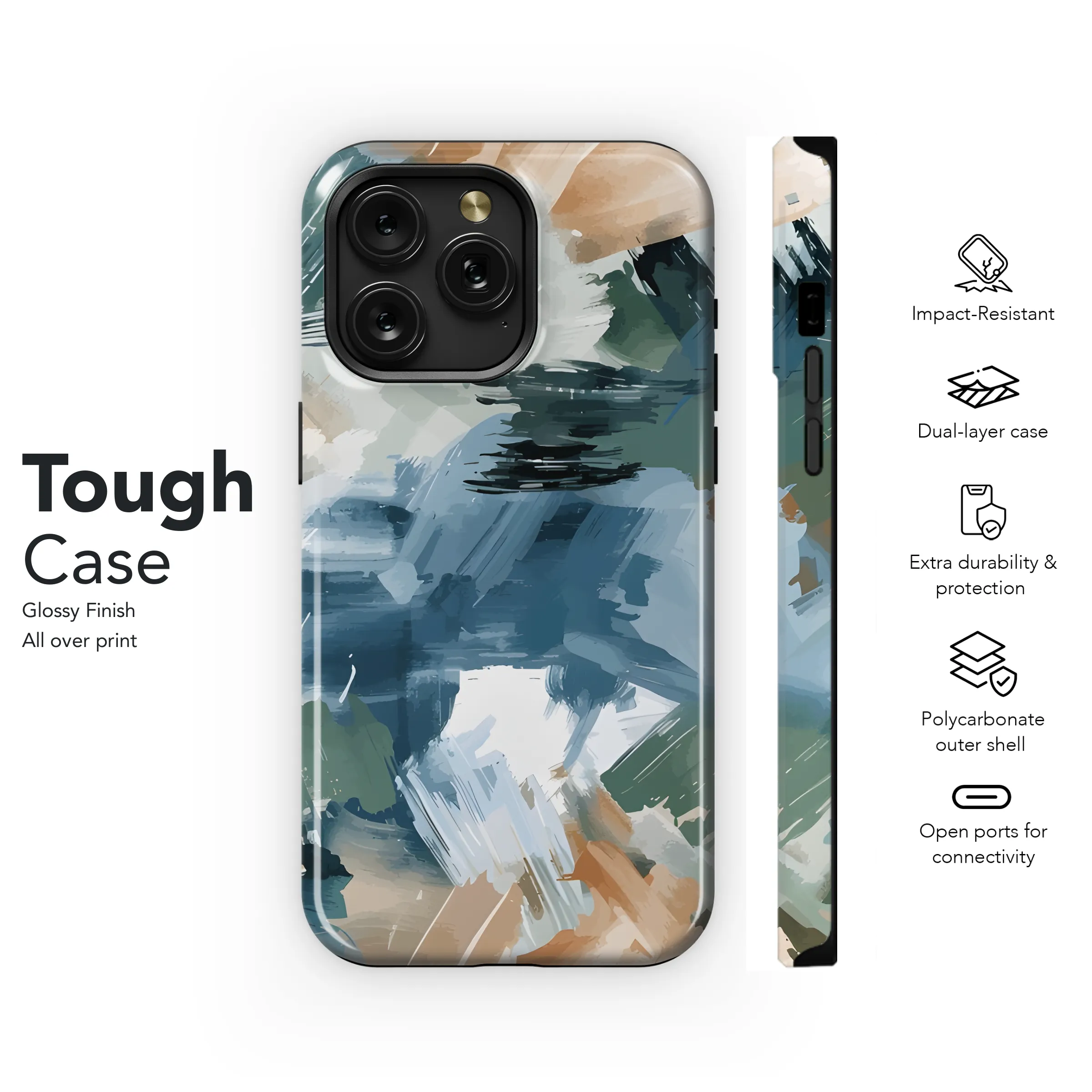 Watercolor Patterns Phone Case iPhone Samsung Cover Pixel 2435