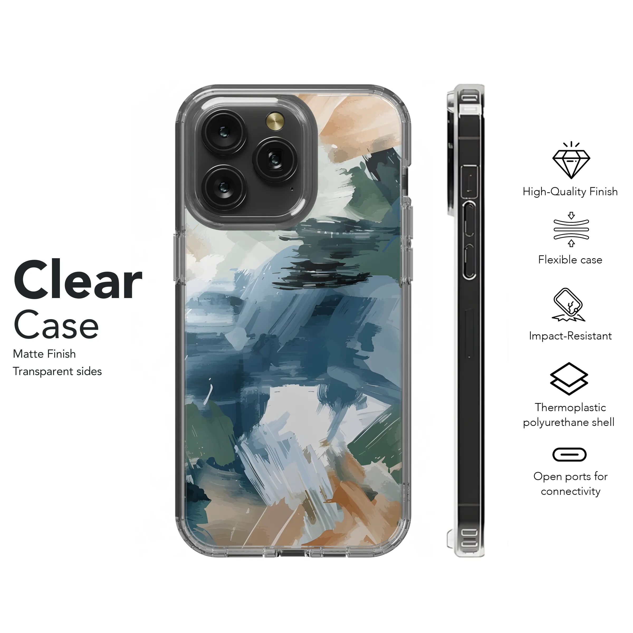 Watercolor Patterns Phone Case iPhone Samsung Cover Pixel 2435
