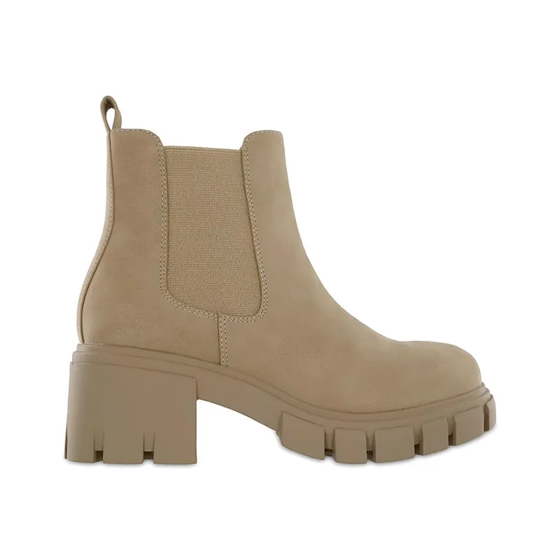 Womens Platform Elastic Slip on Ankle Boots