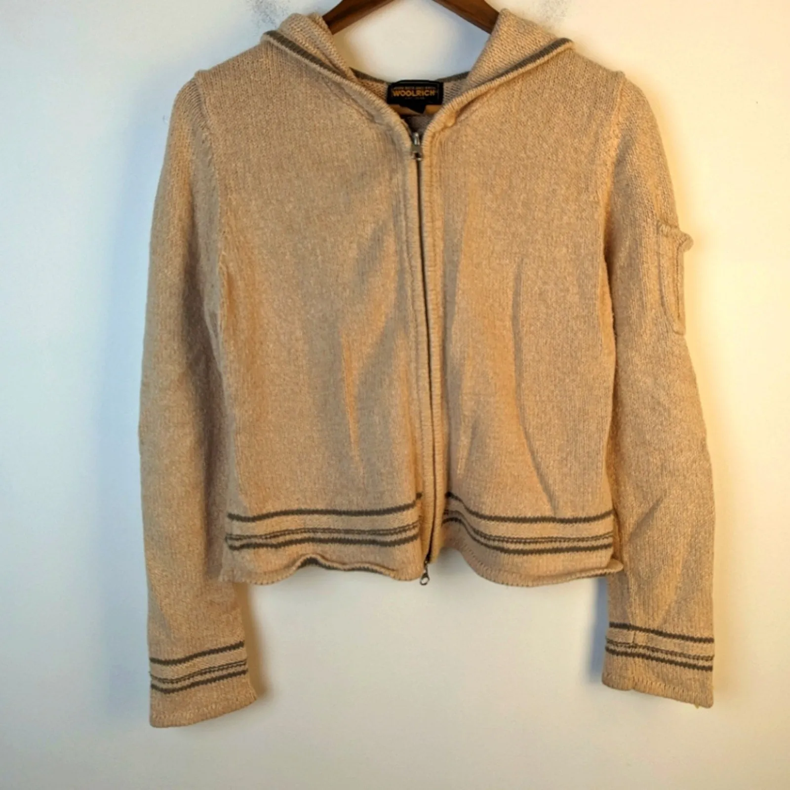 Woolrich Zip Up Hooded Sweater / Medium