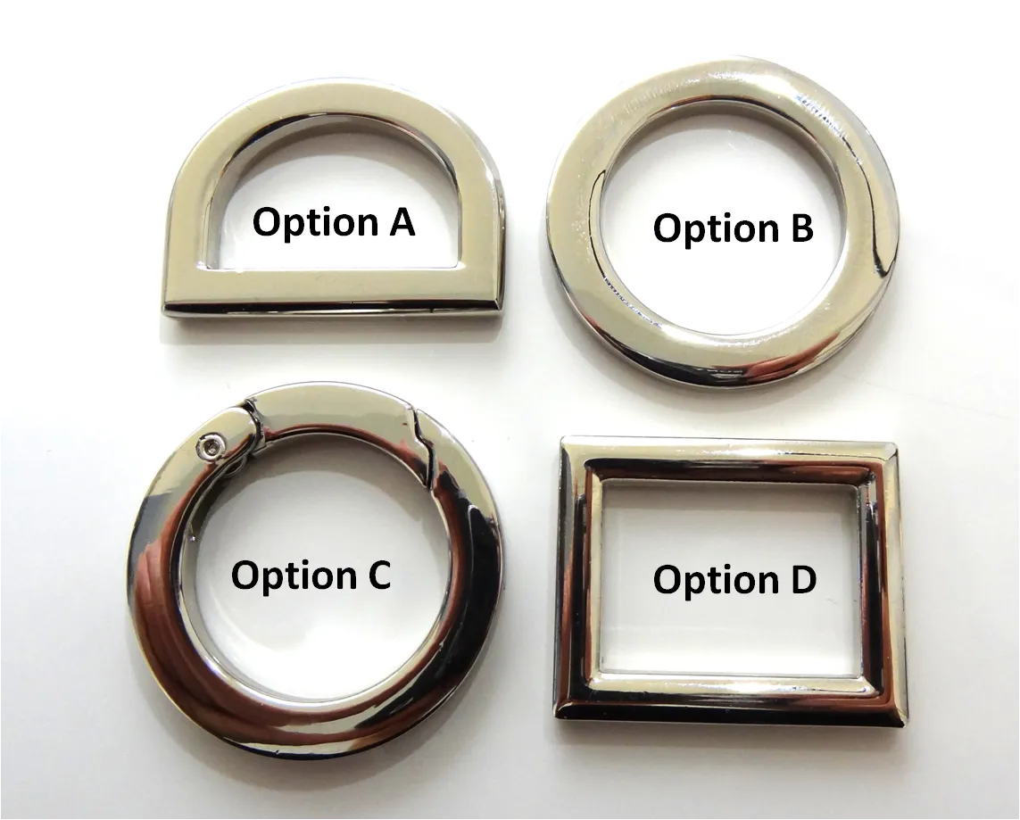 Xtra-Large Square Grommet Buckles "Rings" Hardware Kit