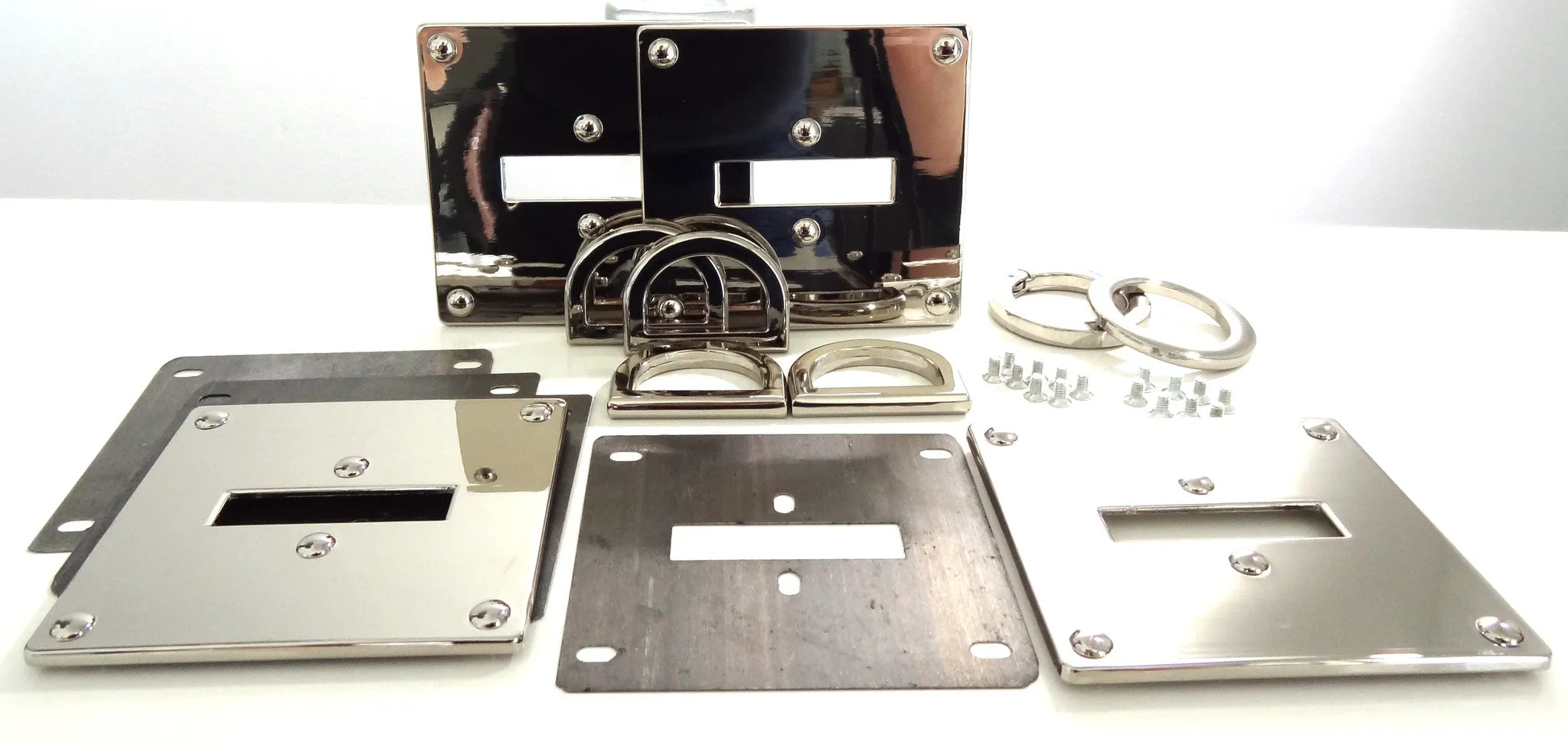 Xtra-Large Square Grommet Buckles "Rings" Hardware Kit